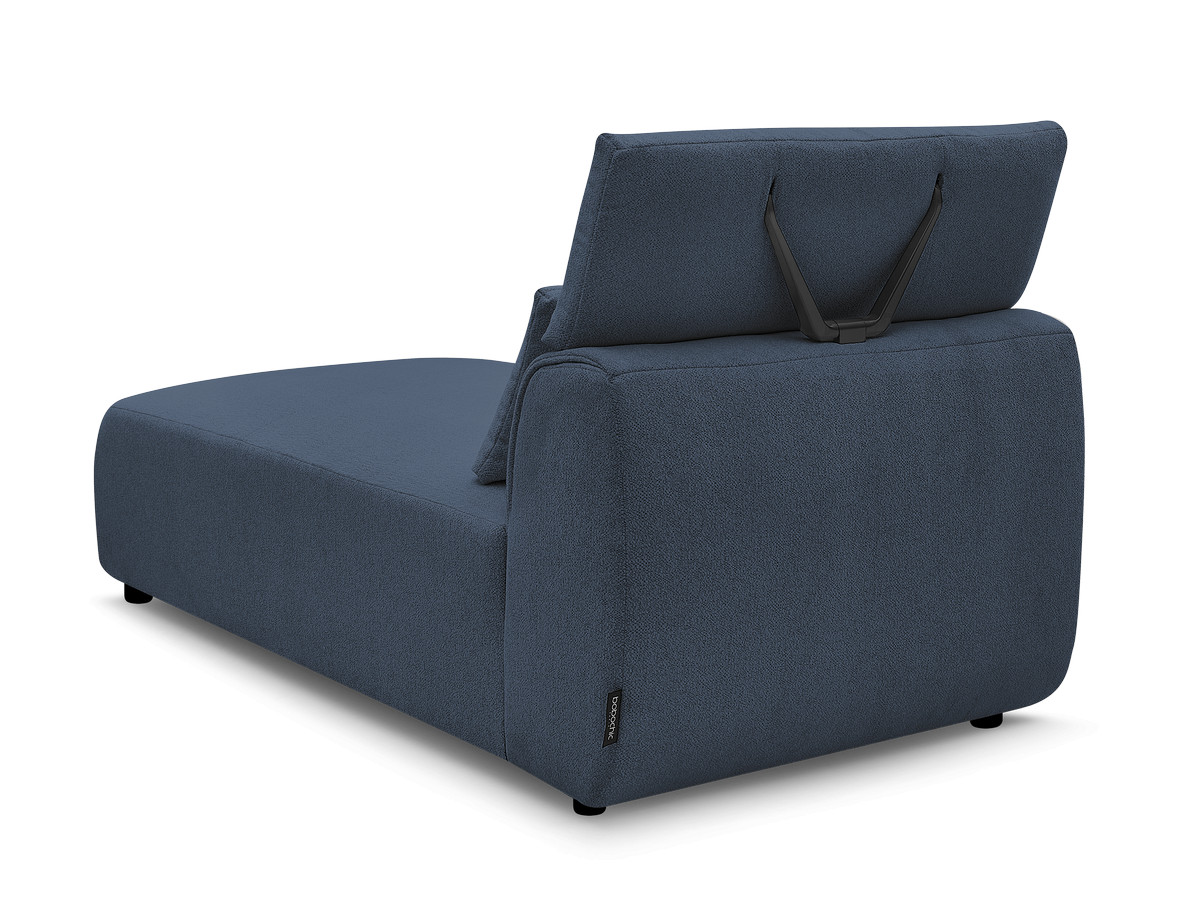 Chaise longue met hoofdsteun voor modulaire bank JANA, gemêleerde stof
