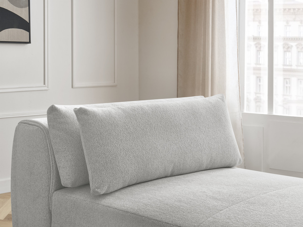 Chaise longue met hoofdsteun voor modulaire bank JANA, gemêleerde stof