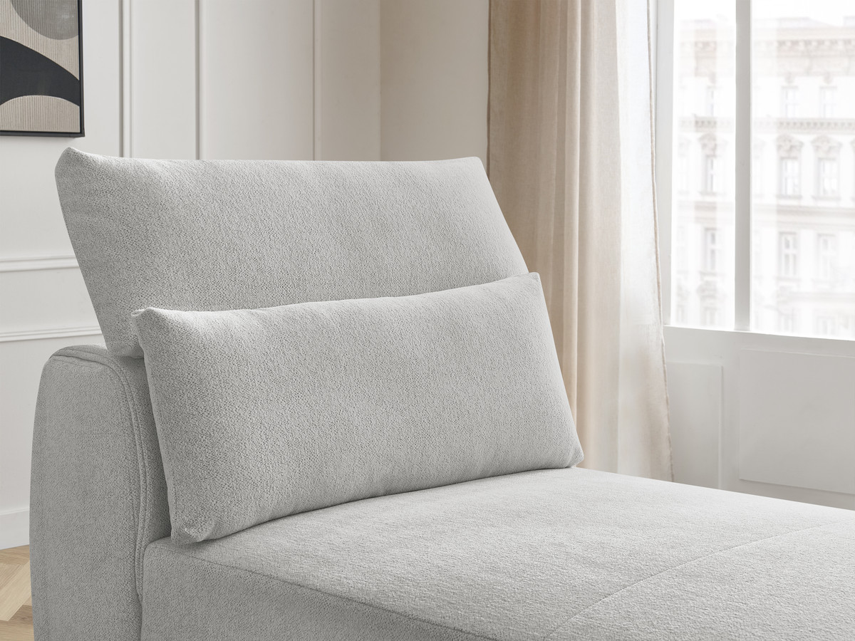 Chaise longue met hoofdsteun voor modulaire bank JANA, gemêleerde stof
