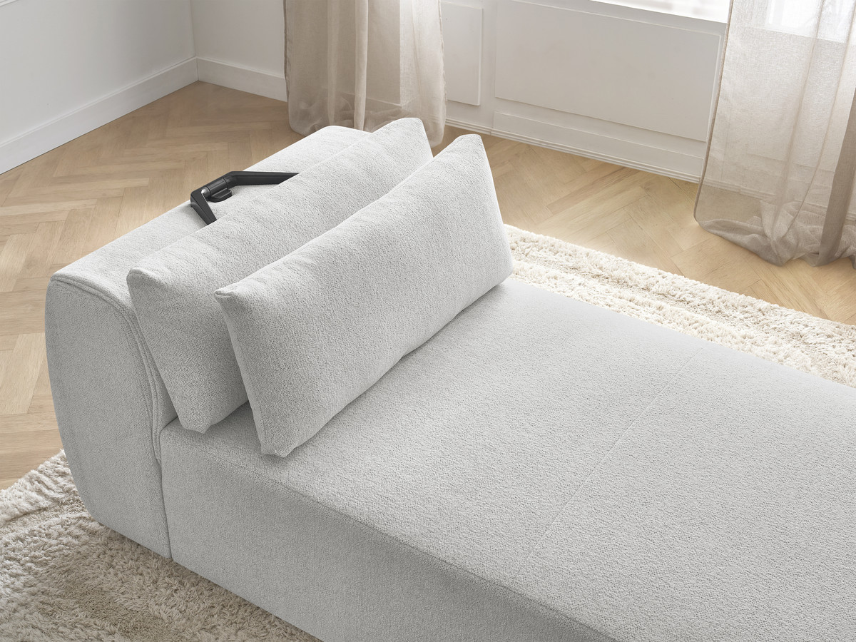 Chaise longue met hoofdsteun voor modulaire bank JANA, gemêleerde stof