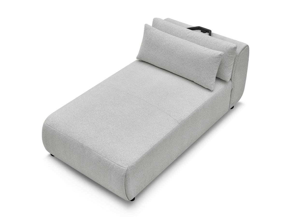 Chaise longue met hoofdsteun voor modulaire bank JANA, gemêleerde stof