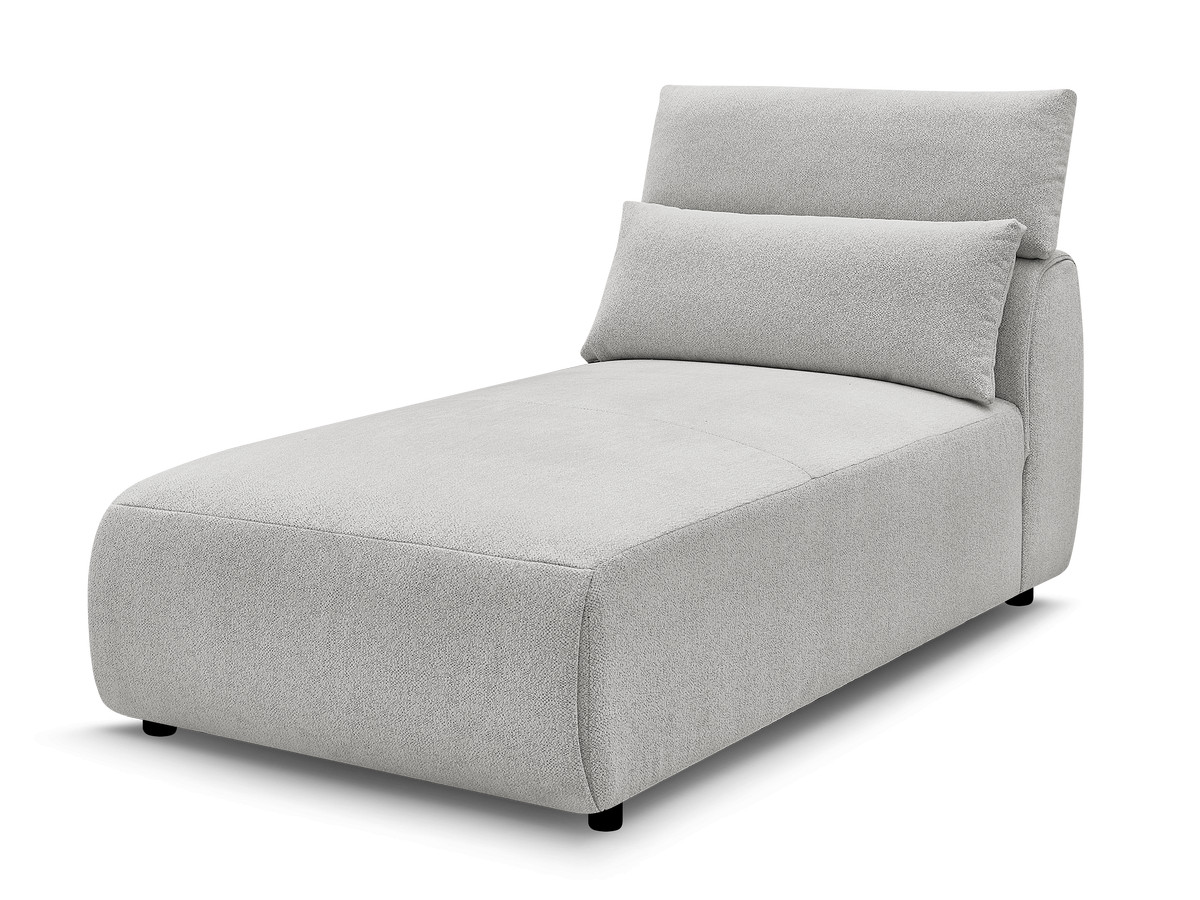 Chaise longue met hoofdsteun voor modulaire bank JANA, gemêleerde stof