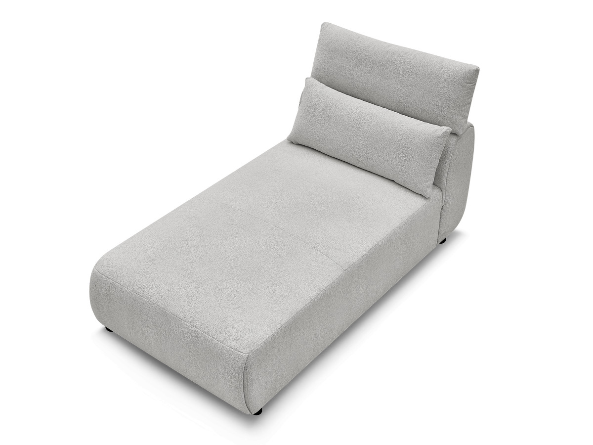 Chaise longue met hoofdsteun voor modulaire bank JANA, gemêleerde stof