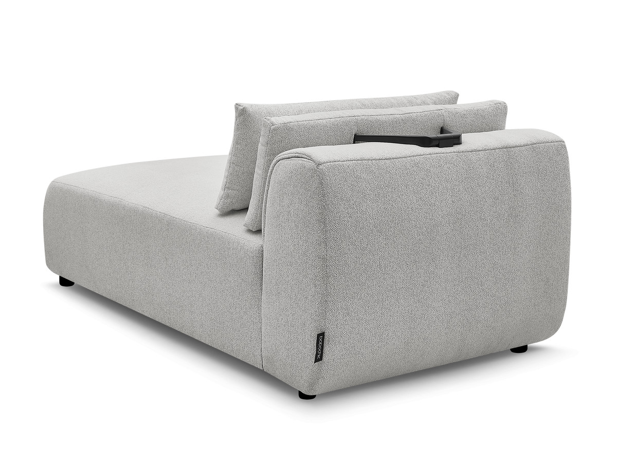 Chaise longue met hoofdsteun voor modulaire bank JANA, gemêleerde stof