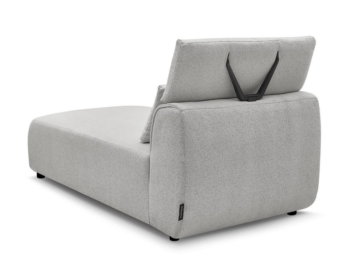 Chaise longue met hoofdsteun voor modulaire bank JANA, gemêleerde stof