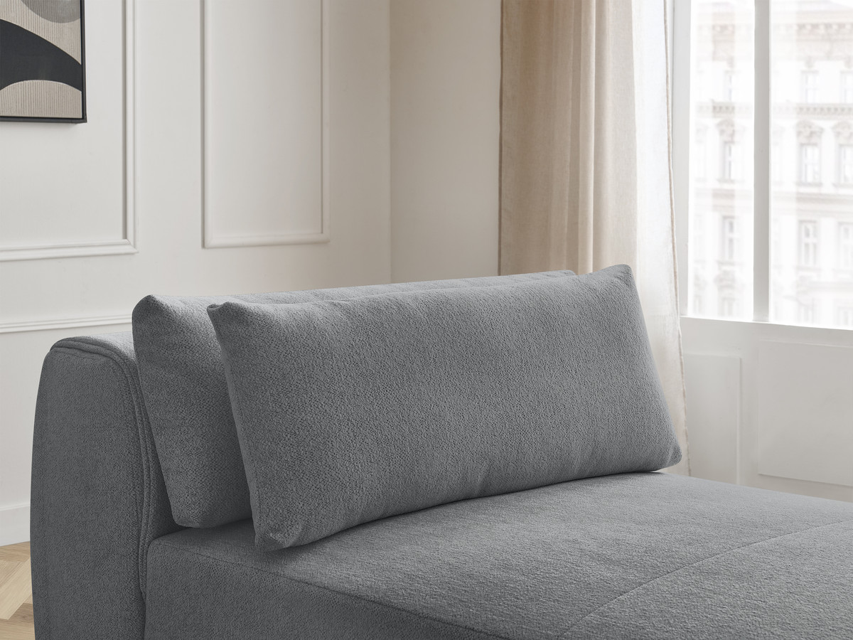 Chaise longue met hoofdsteun voor modulaire bank JANA, gemêleerde stof