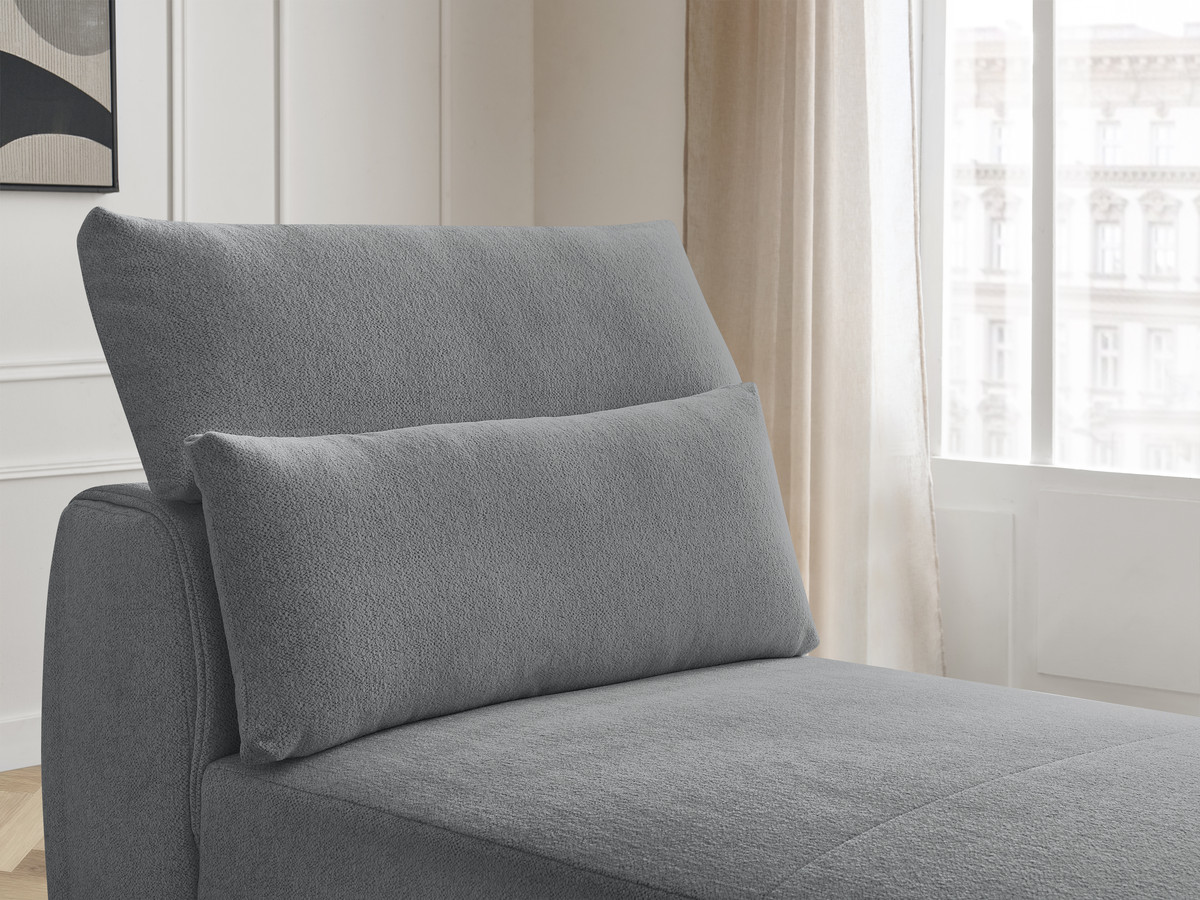 Chaise longue met hoofdsteun voor modulaire bank JANA, gemêleerde stof