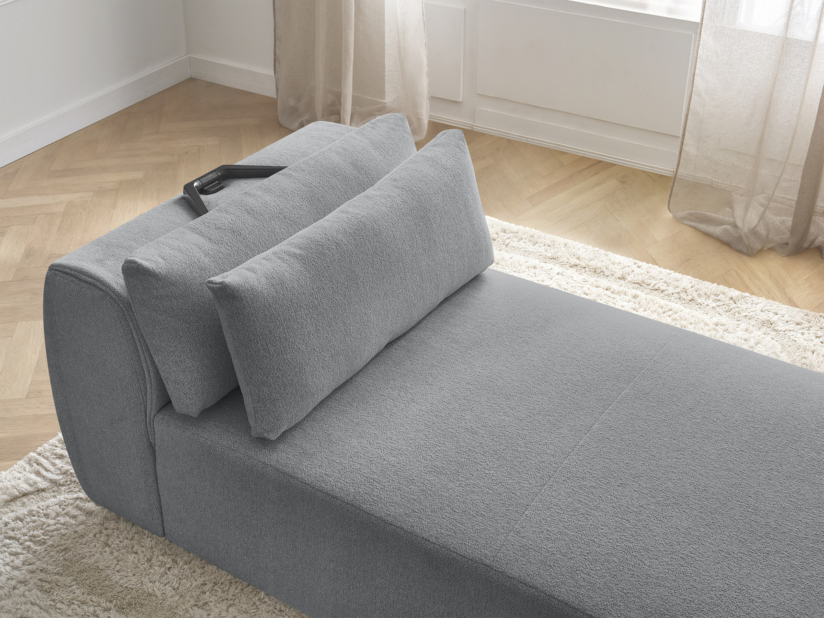 Chaise longue met hoofdsteun voor modulaire bank JANA, gemêleerde stof
