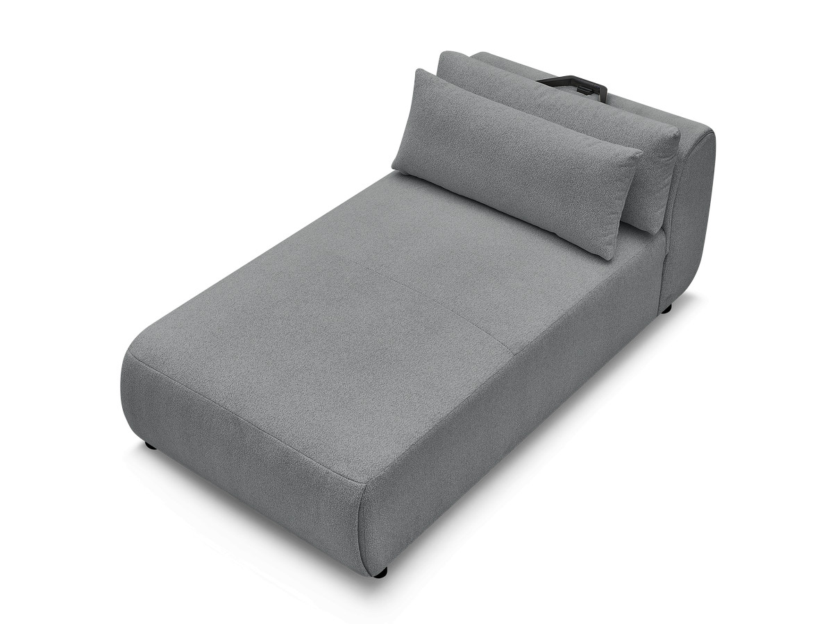 Chaise longue met hoofdsteun voor modulaire bank JANA, gemêleerde stof