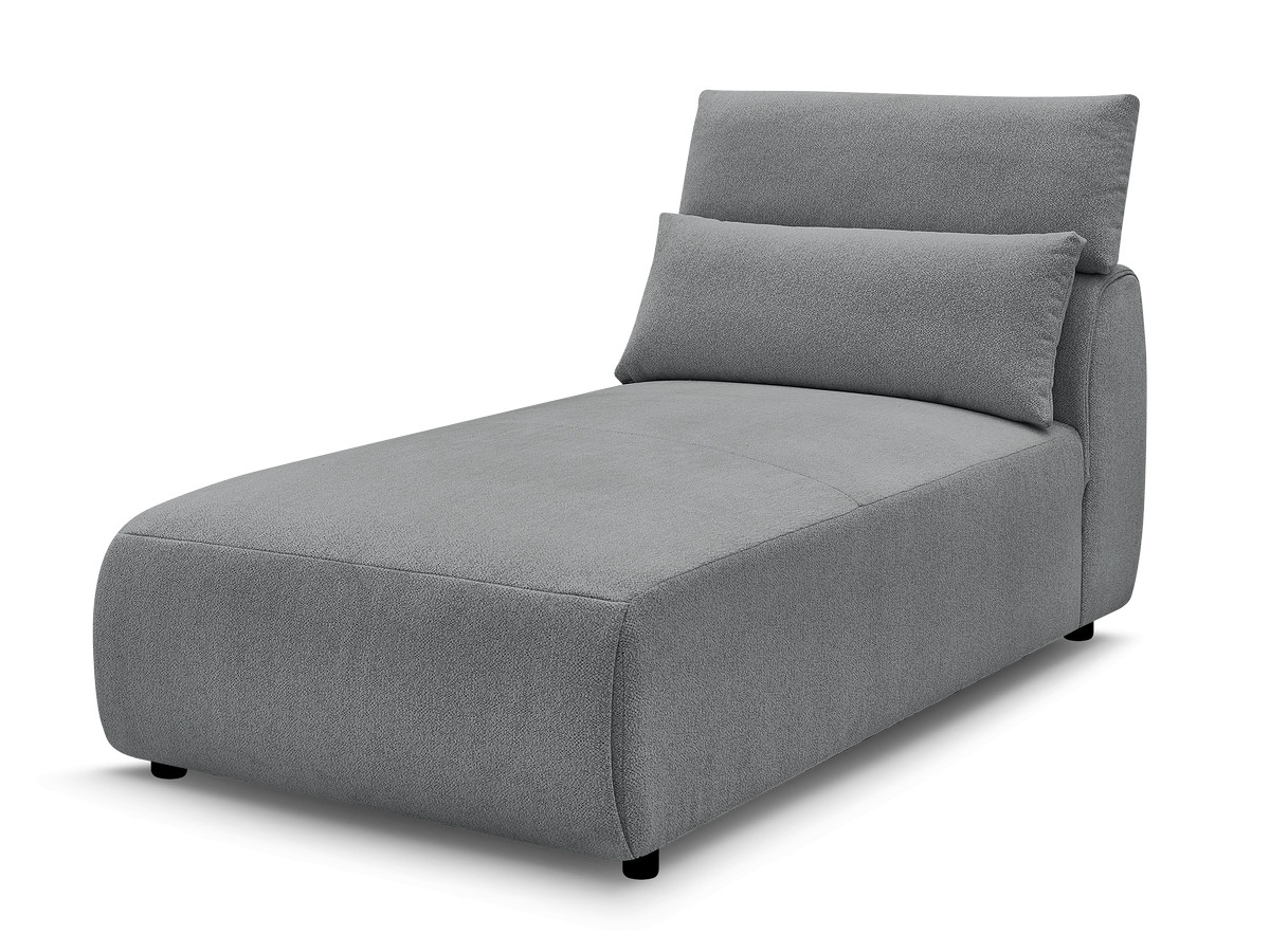 Chaise longue met hoofdsteun voor modulaire bank JANA, gemêleerde stof