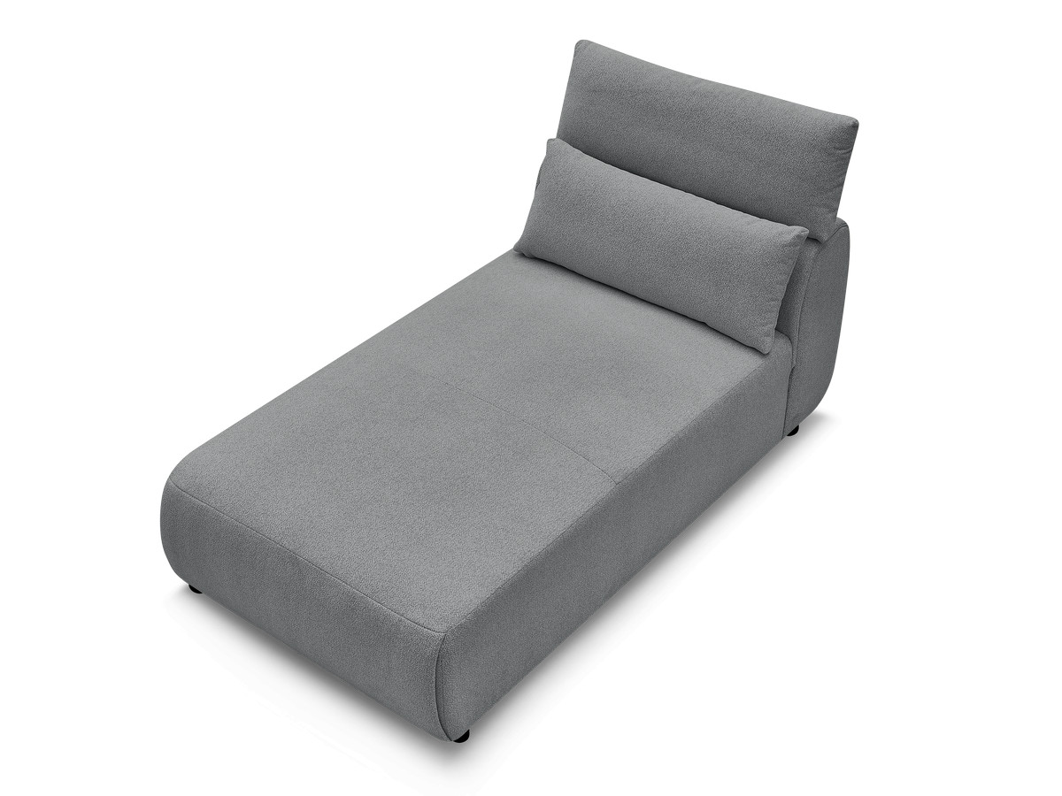 Chaise longue met hoofdsteun voor modulaire bank JANA, gemêleerde stof