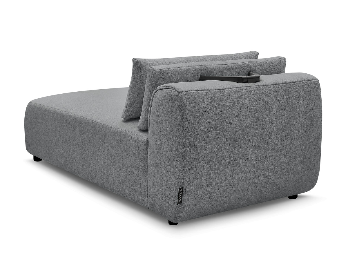 Chaise longue met hoofdsteun voor modulaire bank JANA, gemêleerde stof