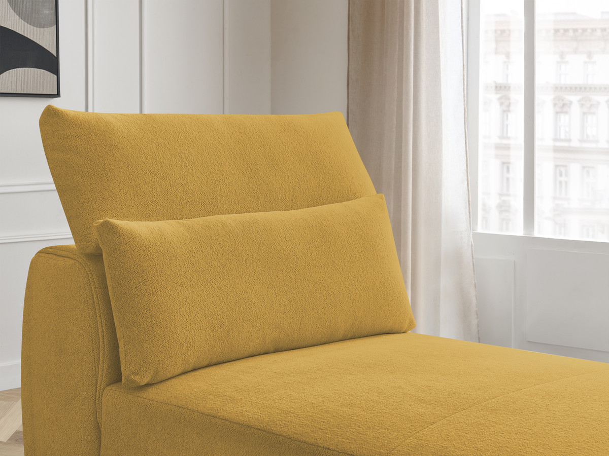 Chaise longue met hoofdsteun voor modulaire bank JANA, gemêleerde stof