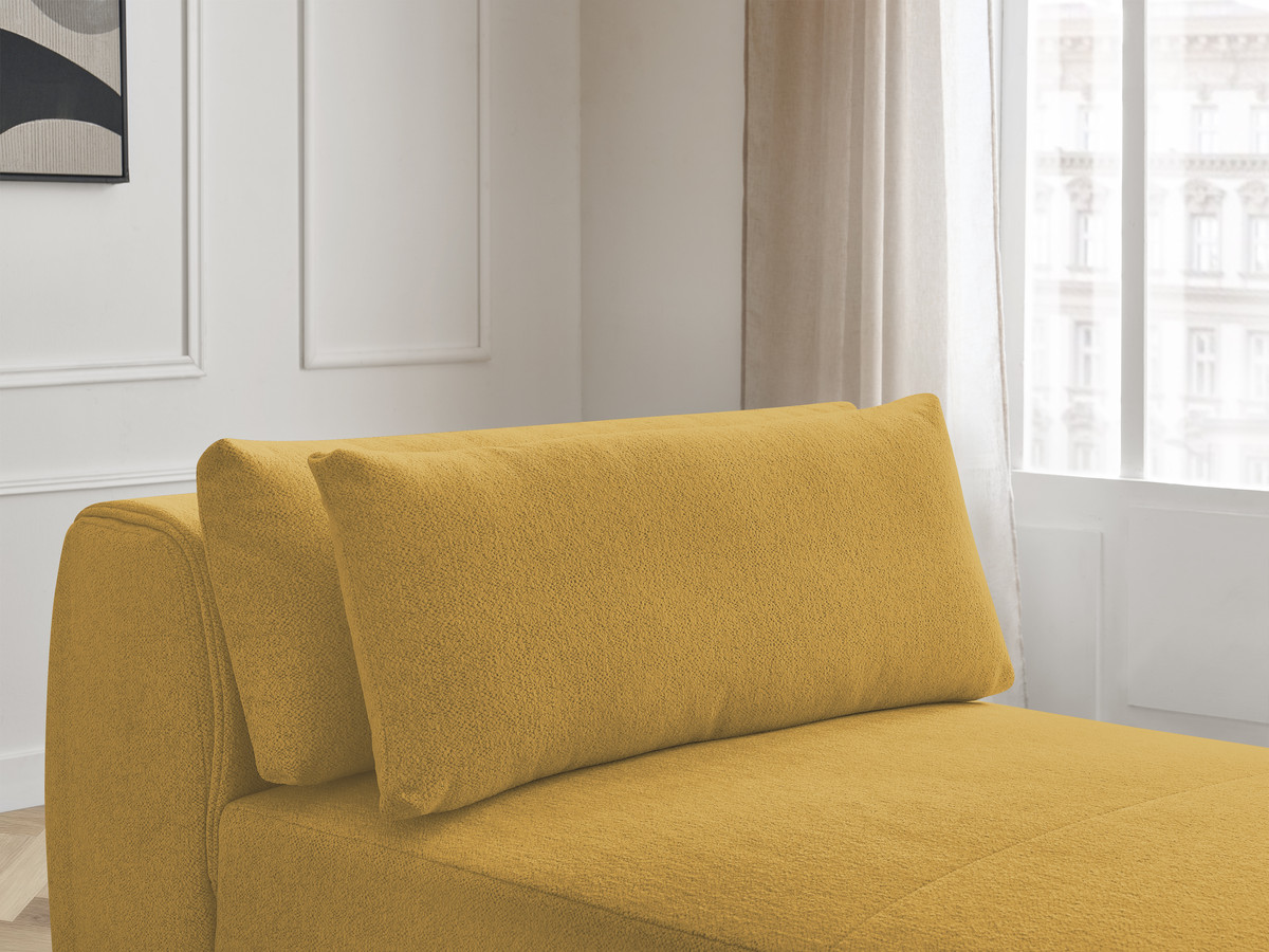 Chaise longue met hoofdsteun voor modulaire bank JANA, gemêleerde stof