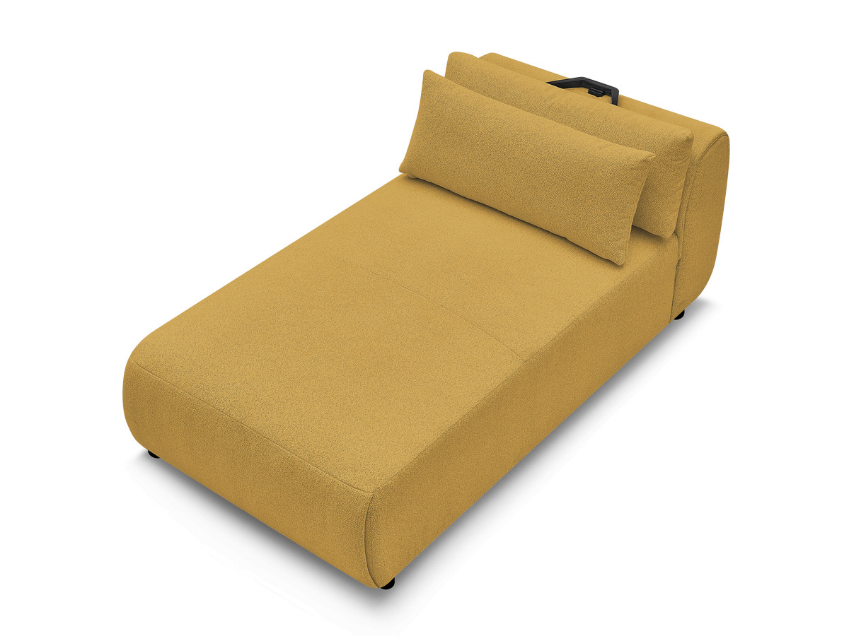 Chaise longue met hoofdsteun voor modulaire bank JANA, gemêleerde stof