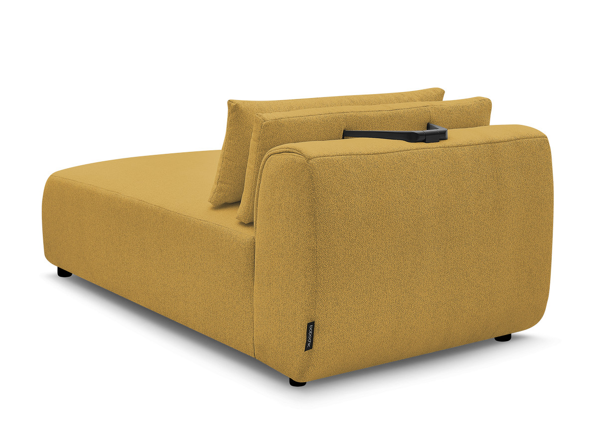 Chaise longue met hoofdsteun voor modulaire bank JANA, gemêleerde stof