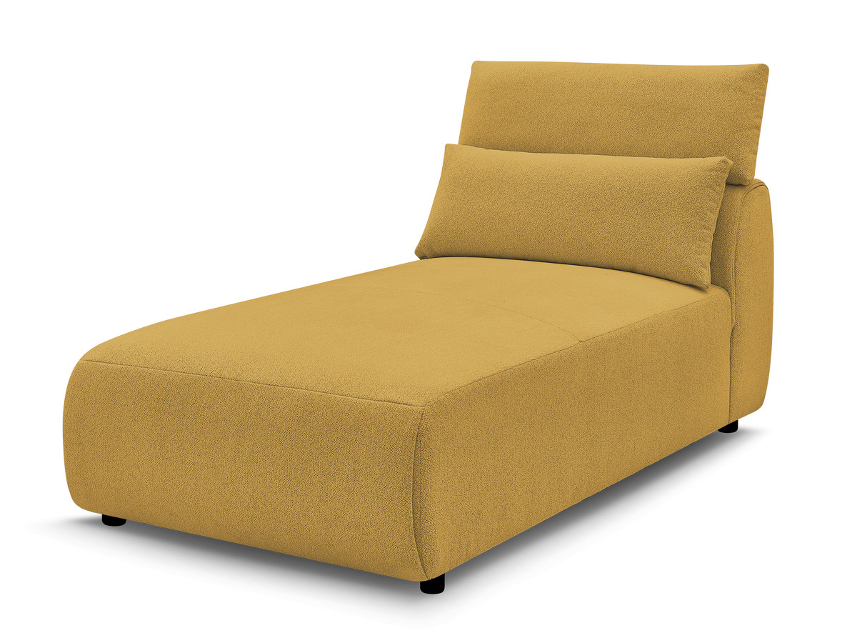 Chaise longue met hoofdsteun voor modulaire bank JANA, gemêleerde stof