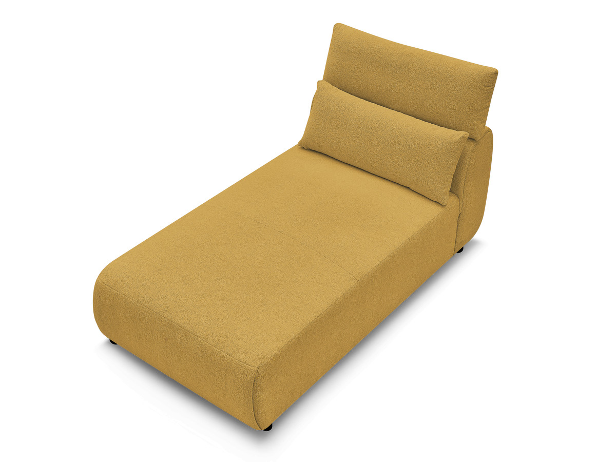 Chaise longue met hoofdsteun voor modulaire bank JANA, gemêleerde stof