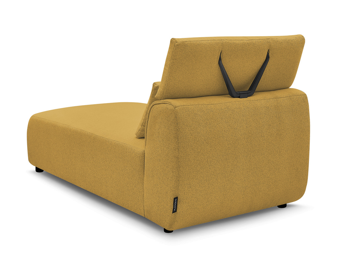 Chaise longue met hoofdsteun voor modulaire bank JANA, gemêleerde stof