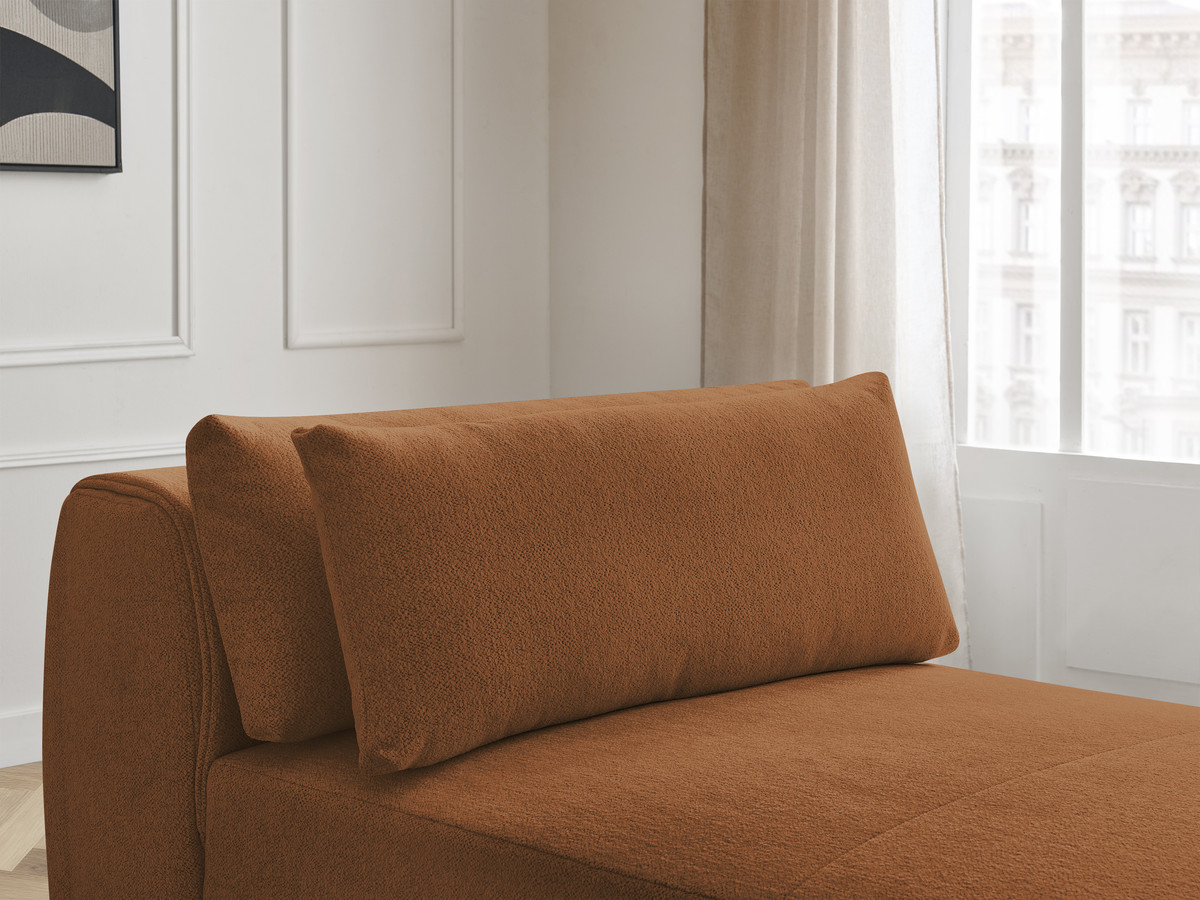 Chaise longue met hoofdsteun voor modulaire bank JANA, gemêleerde stof