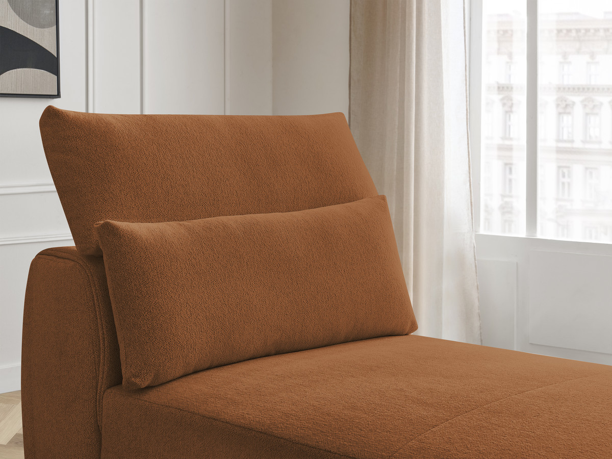 Chaise longue met hoofdsteun voor modulaire bank JANA, gemêleerde stof