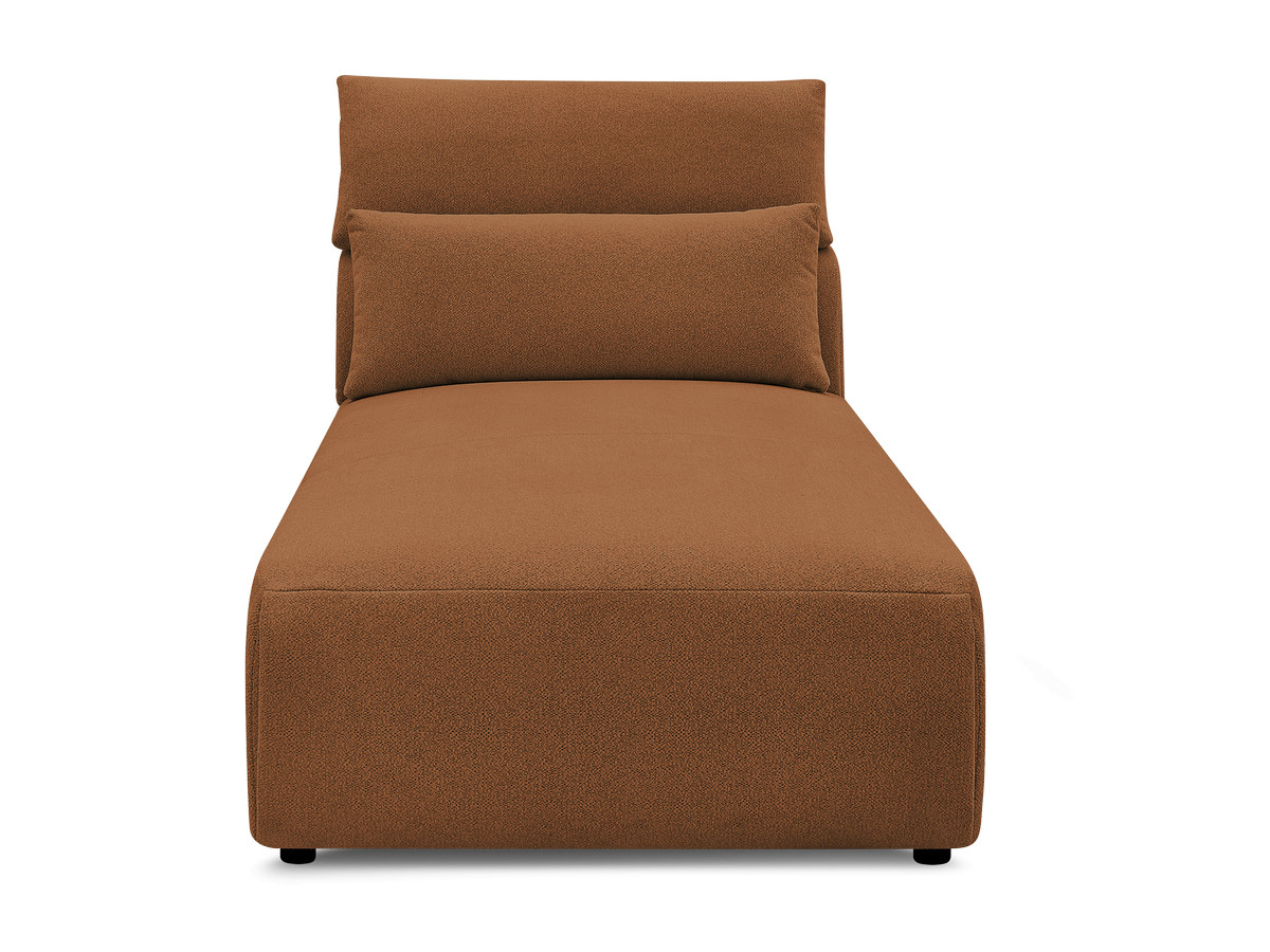 Chaise longue met hoofdsteun voor modulaire bank JANA, gemêleerde stof