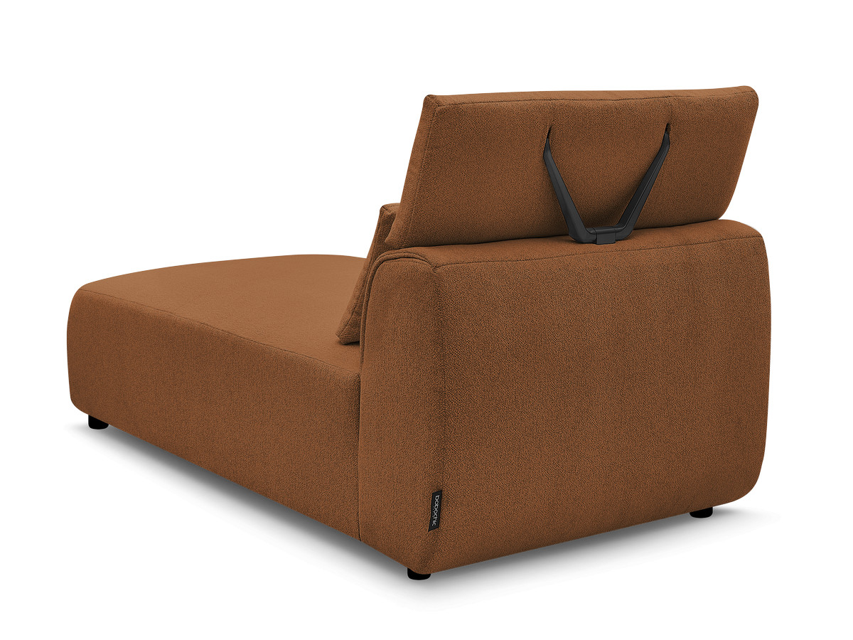 Chaise longue met hoofdsteun voor modulaire bank JANA, gemêleerde stof