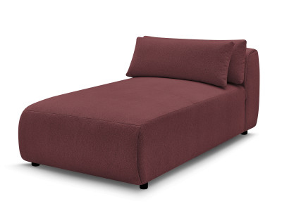 Méridienne avec têtière pour canapé modulable JANA tissu chiné