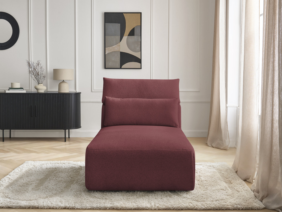 Chaise longue met hoofdsteun voor modulaire bank JANA, gemêleerde stof