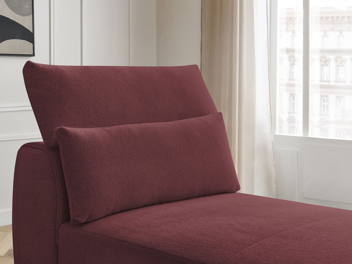 Chaise longue met hoofdsteun voor modulaire bank JANA, gemêleerde stof