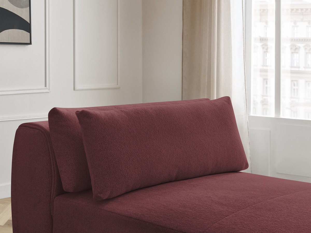 Chaise longue met hoofdsteun voor modulaire bank JANA, gemêleerde stof