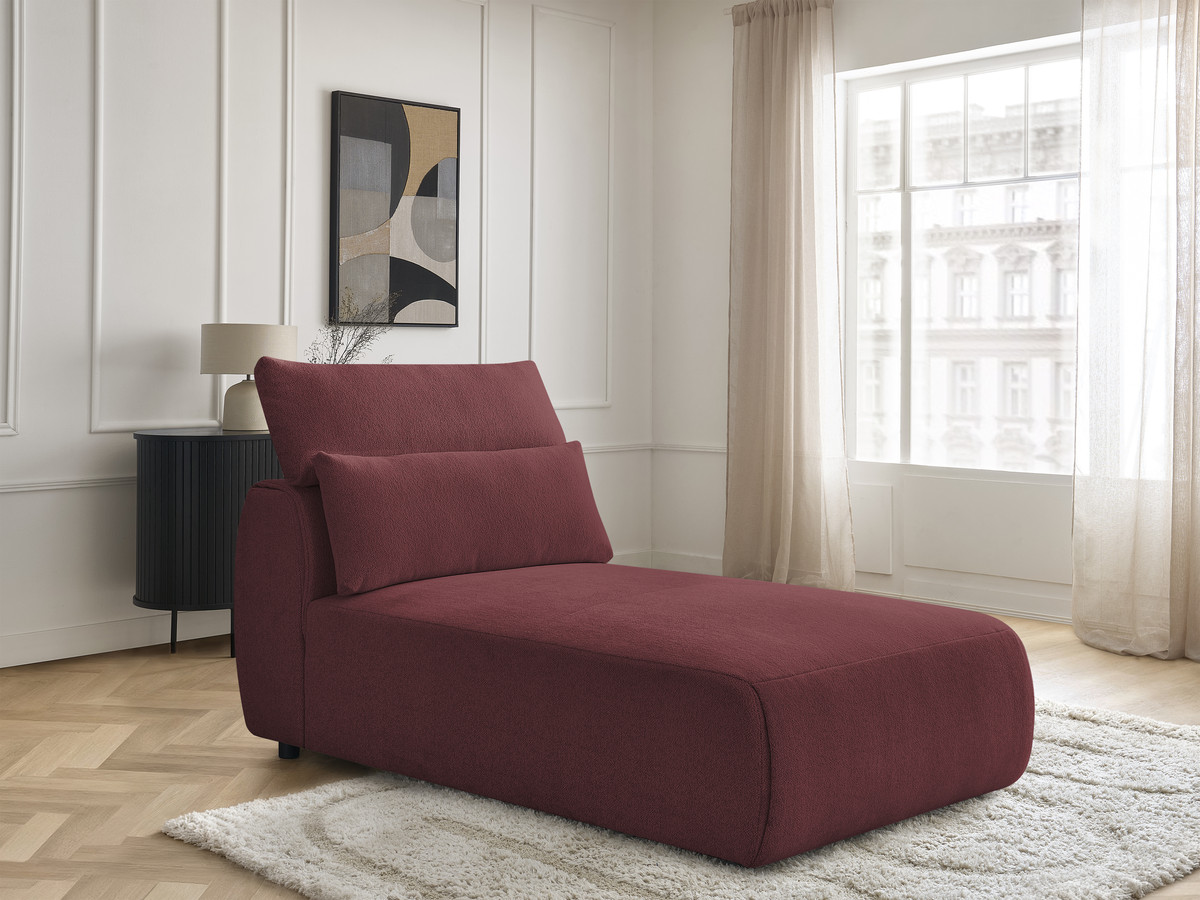 Chaise longue met hoofdsteun voor modulaire bank JANA, gemêleerde stof