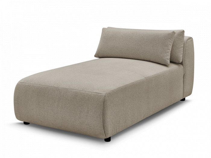 Méridienne avec têtière pour canapé modulable JANA tissu chiné