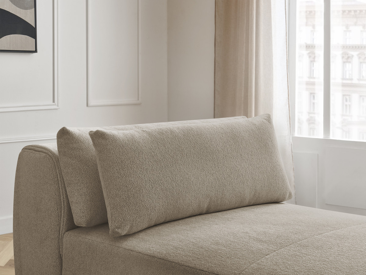 Chaise longue met hoofdsteun voor modulaire bank JANA, gemêleerde stof