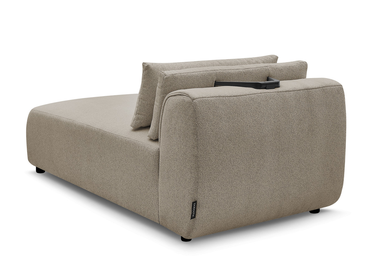 Chaise longue met hoofdsteun voor modulaire bank JANA, gemêleerde stof