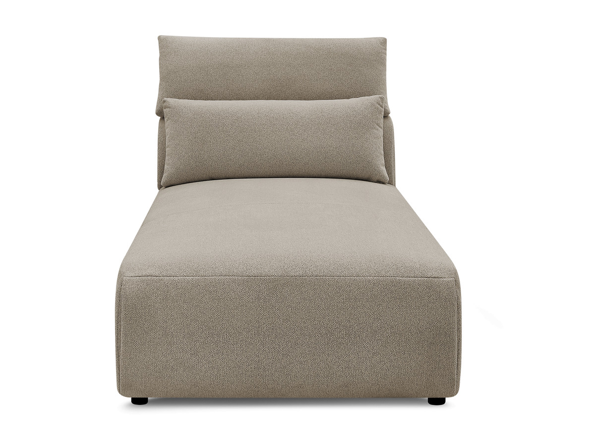 Chaise longue met hoofdsteun voor modulaire bank JANA, gemêleerde stof