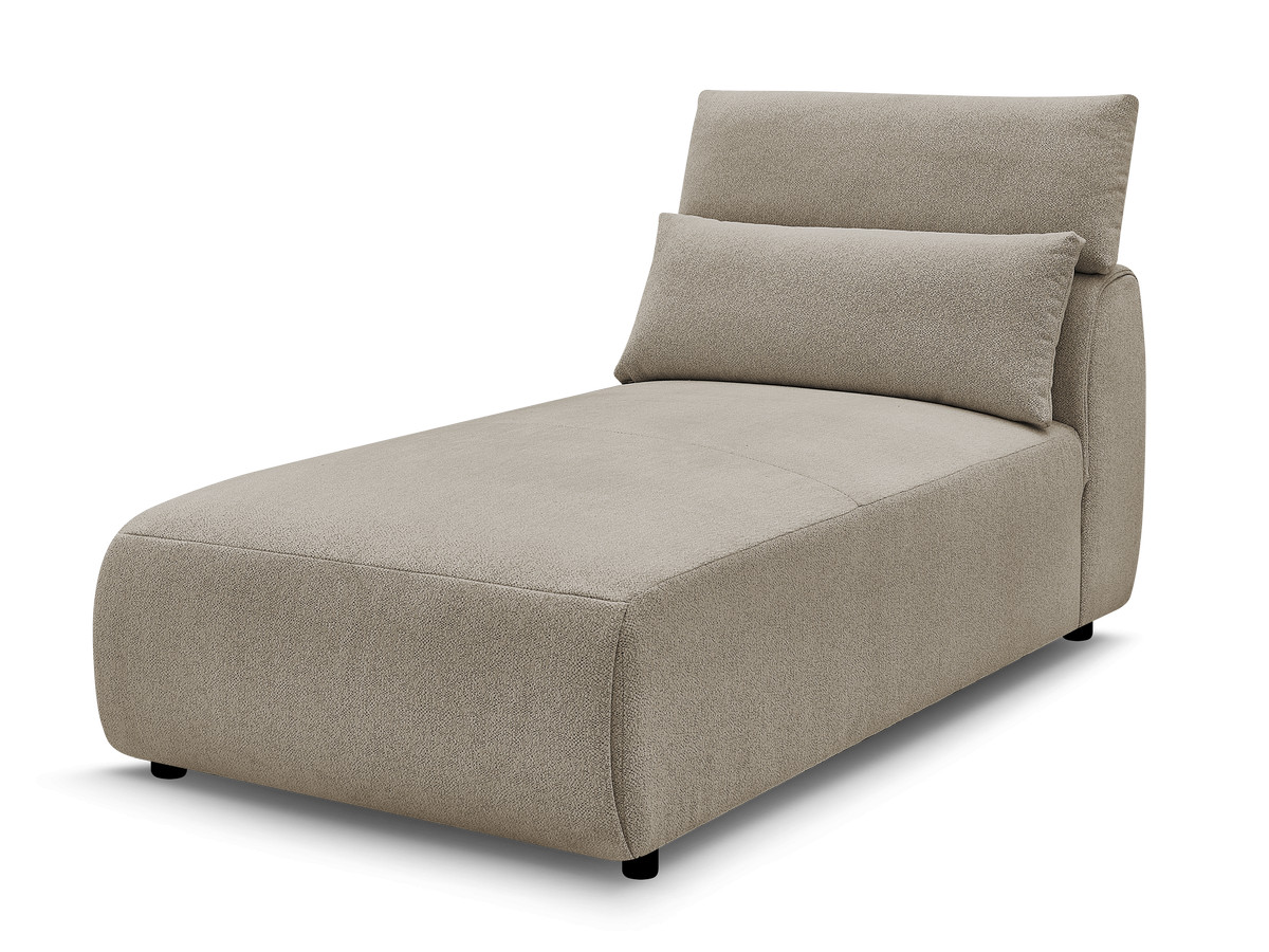 Chaise longue met hoofdsteun voor modulaire bank JANA, gemêleerde stof
