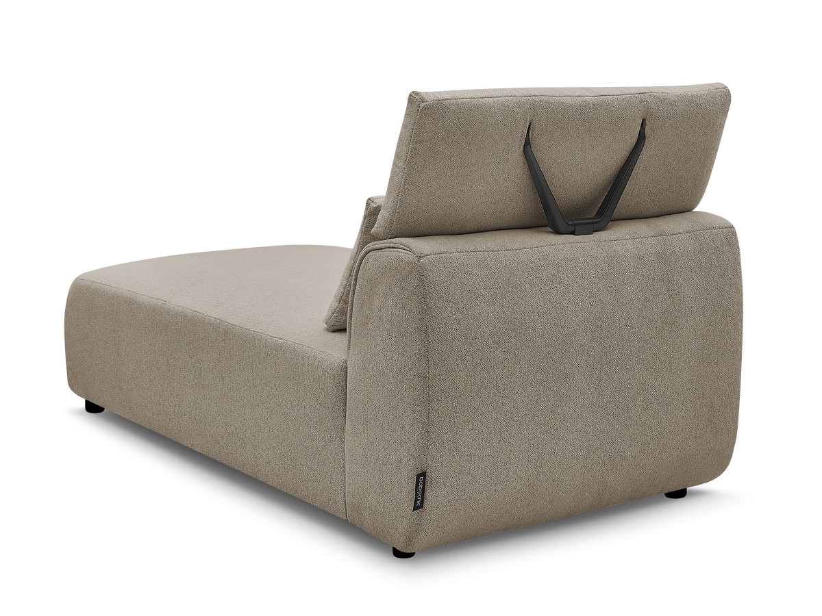 Chaise longue met hoofdsteun voor modulaire bank JANA, gemêleerde stof