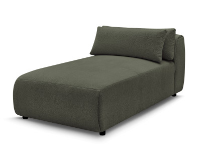 Méridienne avec têtière pour canapé modulable JANA tissu chiné