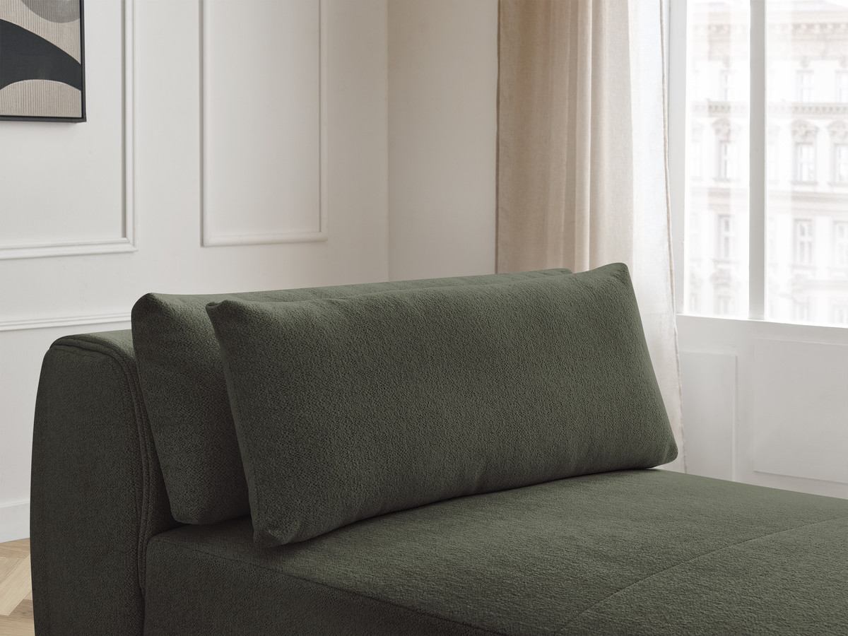 Chaise longue met hoofdsteun voor modulaire bank JANA, gemêleerde stof