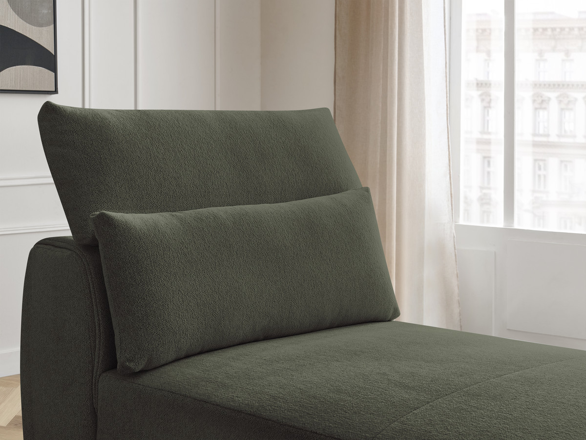 Chaise longue met hoofdsteun voor modulaire bank JANA, gemêleerde stof
