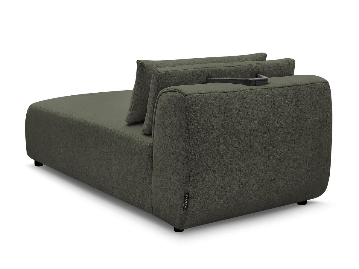 Chaise longue met hoofdsteun voor modulaire bank JANA, gemêleerde stof