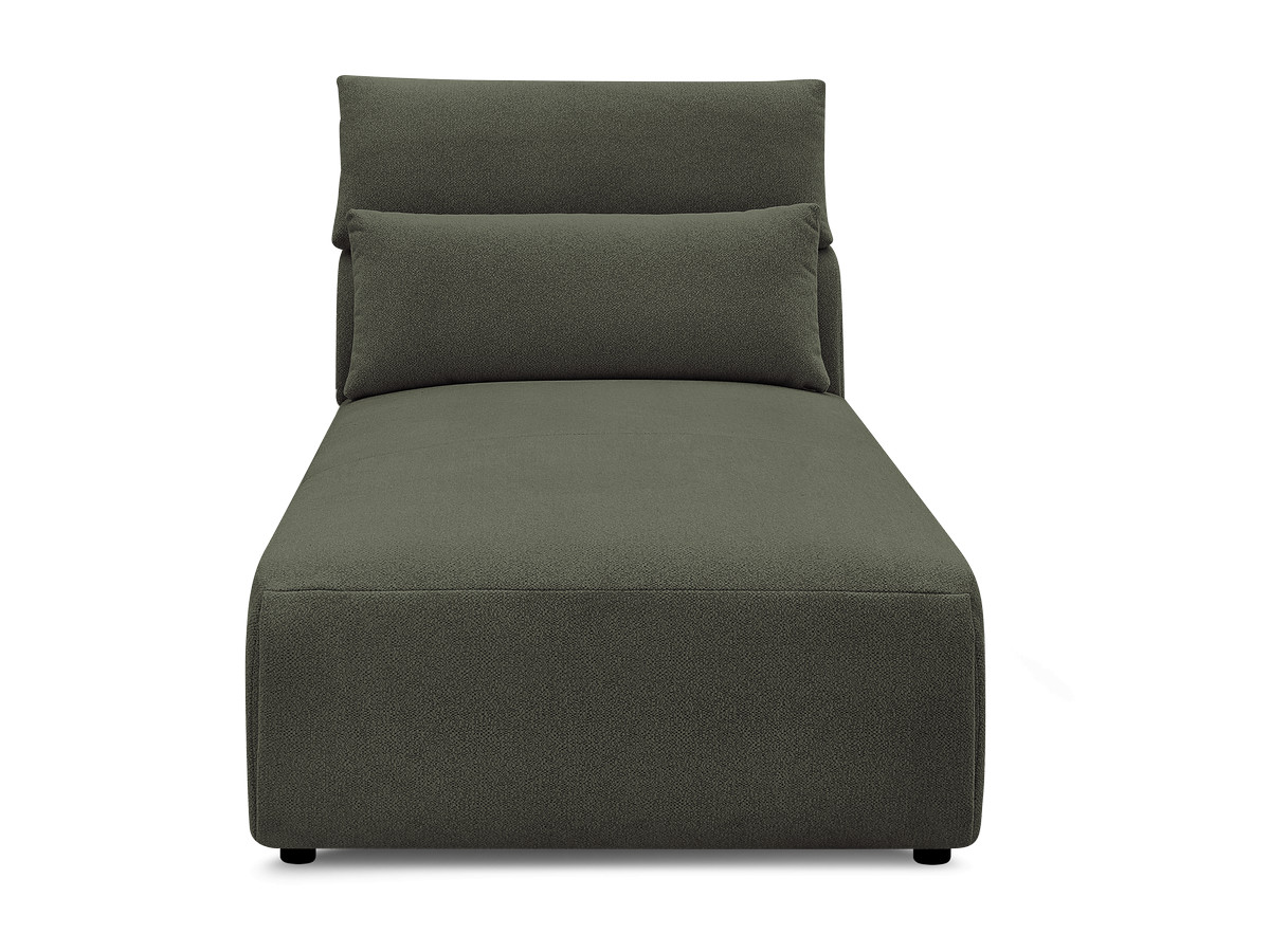 Chaise longue met hoofdsteun voor modulaire bank JANA, gemêleerde stof