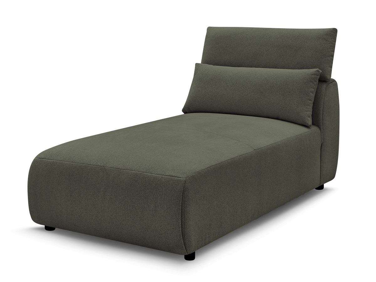 Chaise longue met hoofdsteun voor modulaire bank JANA, gemêleerde stof