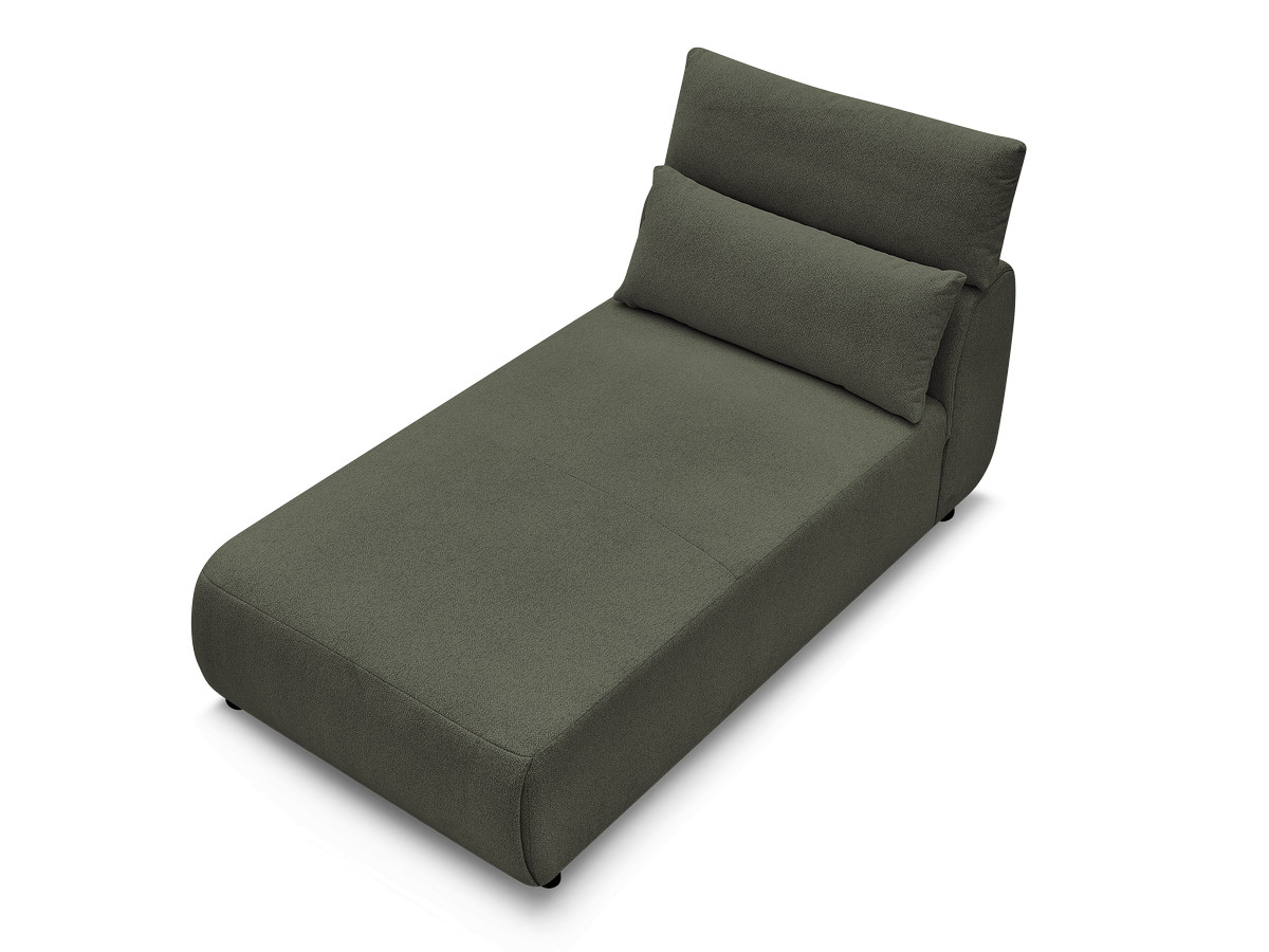 Chaise longue met hoofdsteun voor modulaire bank JANA, gemêleerde stof
