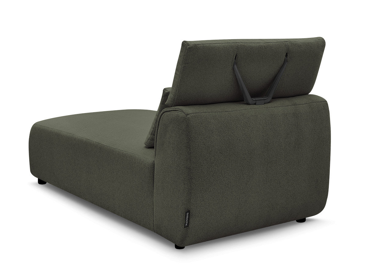 Chaise longue met hoofdsteun voor modulaire bank JANA, gemêleerde stof