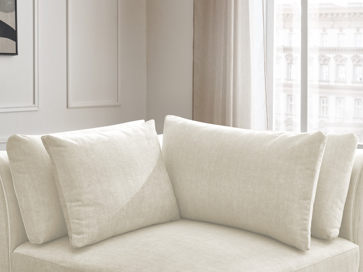 Hoekmeubel met hoofdsteun voor modulaire bank JANA in fluwelen stof