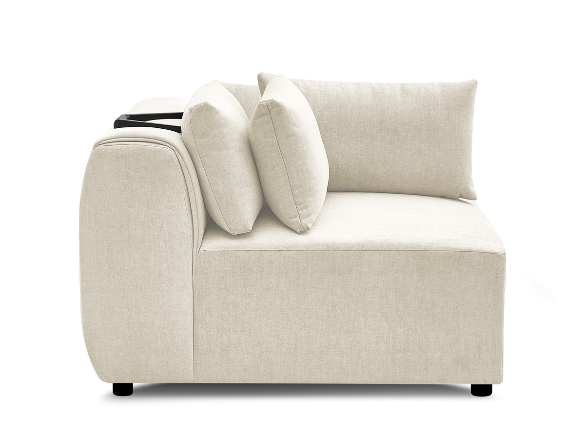 Hoekmeubel met hoofdsteun voor modulaire bank JANA in fluwelen stof