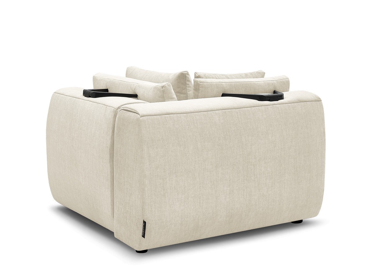 Hoekmeubel met hoofdsteun voor modulaire bank JANA in fluwelen stof