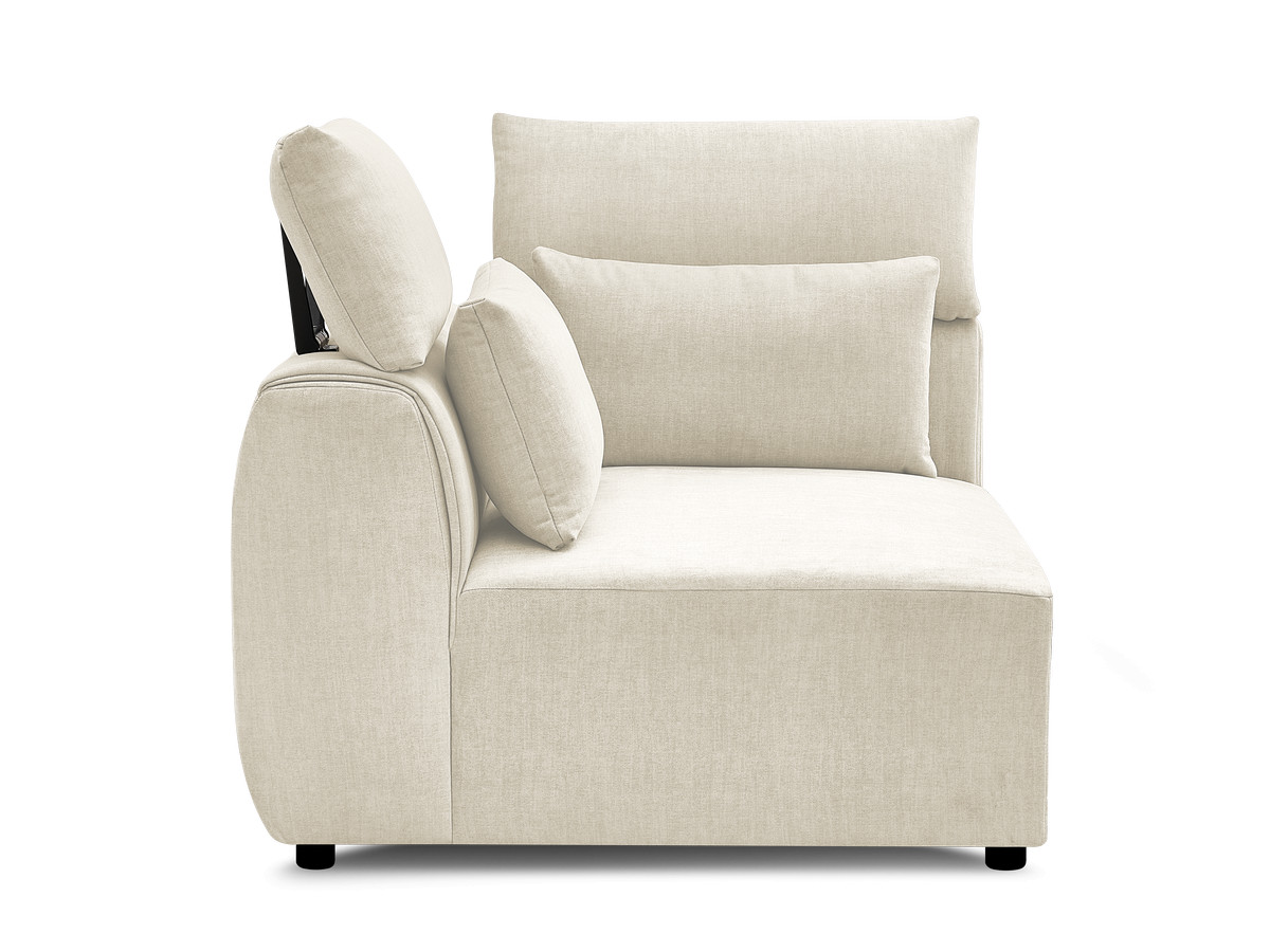 Hoekmeubel met hoofdsteun voor modulaire bank JANA in fluwelen stof